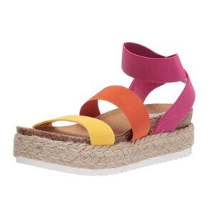 STEVE MADDEN Kimmie 1-1/2" Platform Stretch Womens Multi color sandal